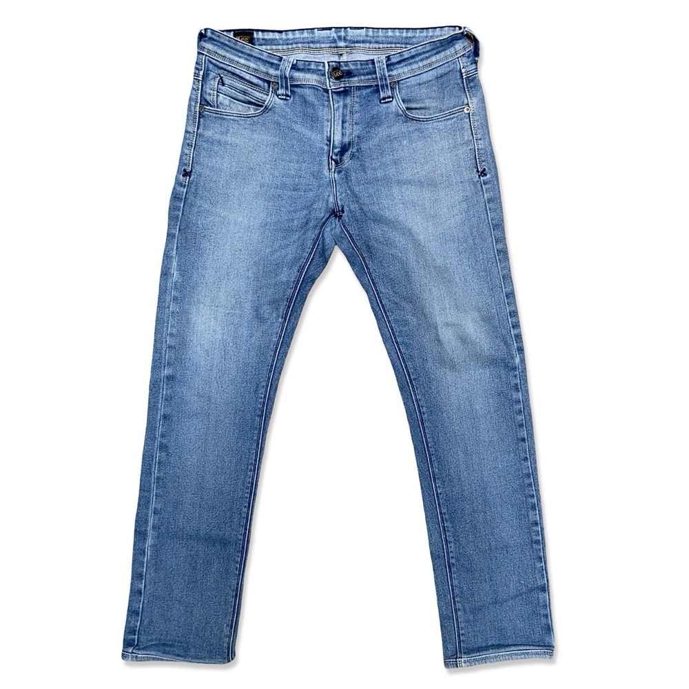 Lee Stylistic Jeans Size 30x28 Light Wash Straight Leg Stretch Denim Pants